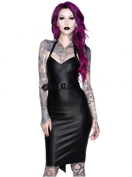 Robe KILLSTAR 'eclipse' en simili cuir
