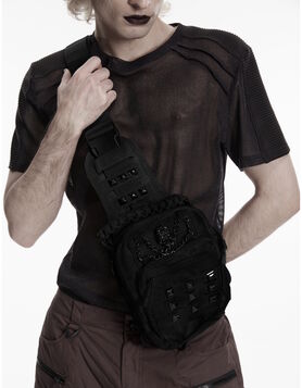 Sac Bandouli&egrave;re Gothique Tactique Black Requiem - Punk Rave