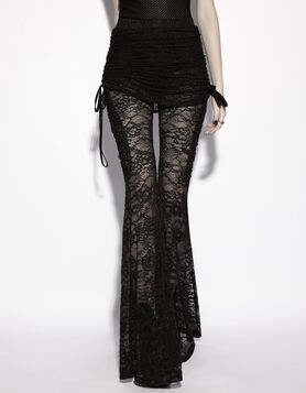 Pantalon Gothique Dentelle &Eacute;vas&eacute; Punk Rave - Nocturna Lace