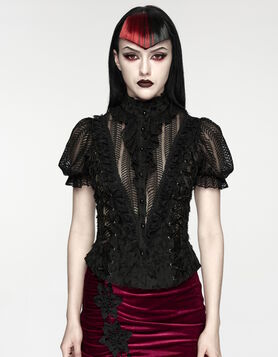 Chemisier gothique en dentelle Nocturne Decadence - Punk Rave