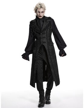 Veste Longue Gothique Homme Nocturne Aristocrat - Punk Rave