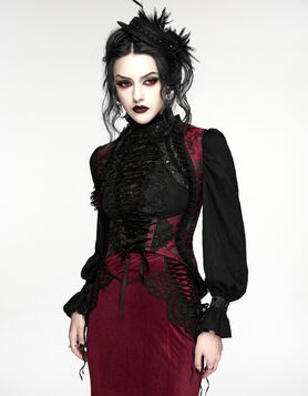 Gilet Goth Palace rouge vampire- Punk Rave