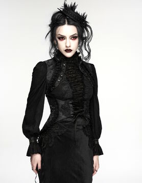 Gilet Goth Palace noir absolu- Punk Rave