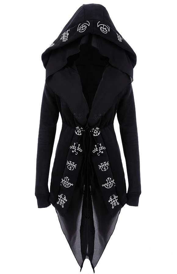 Veste Gothique Steampunk Femme - Manteau Long à Capuche, Polaire Douce, Fermeture éclair, Style Vintage