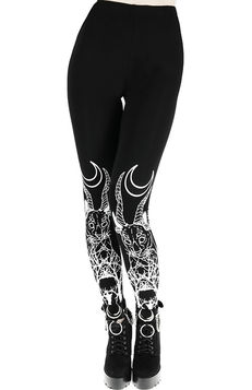 Leggings noir RESTYLE 'domonic cat'