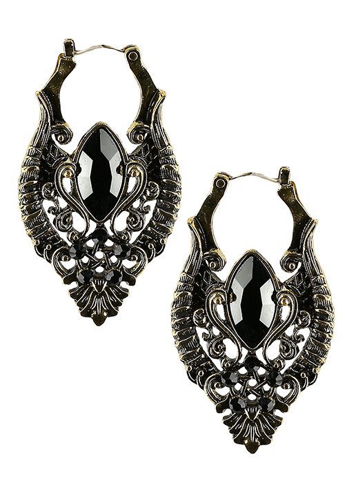 Paire de boucles d'oreilles RESTYLE 'snake gold'