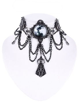 Grand collier RESTYLE 'moon geometry'