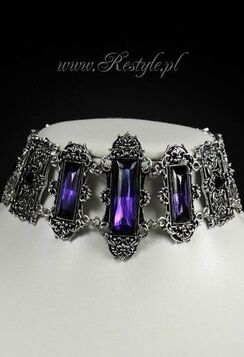 Collier gothique victorien RESTYLE violet