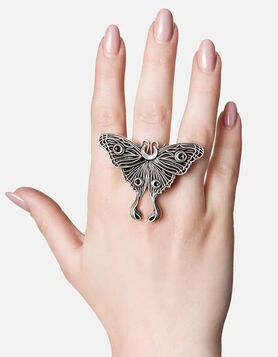 Bague gothique Nocturnal Papillon de Nuit - Restyle