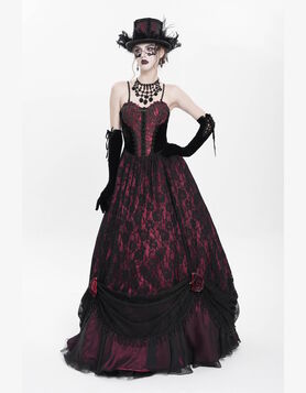 Robe gothique EVA LADY 'Crimson Rose'