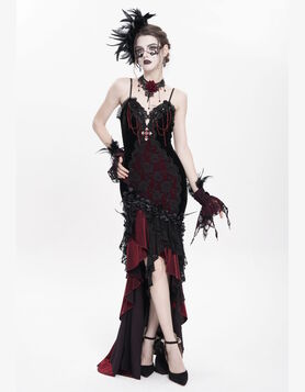 Robe gothique EVA LADY 'Crimson Bloom'