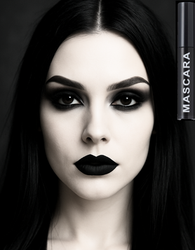 Mascara gothique noir