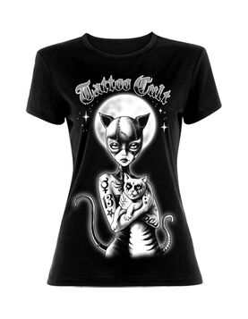 T-shirt femme TATTOO CULT 'cat woman'