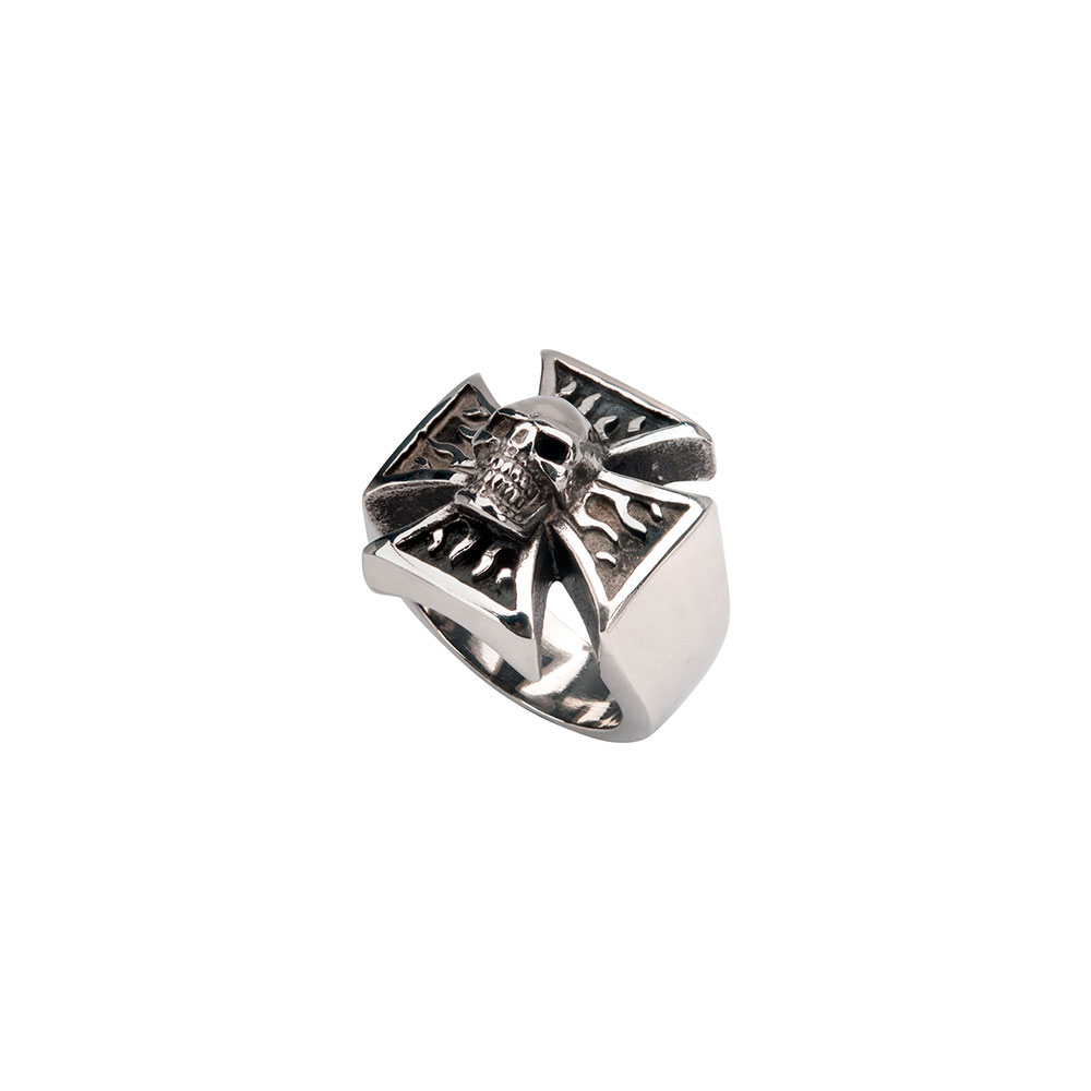 photo n°3 : Bague gothique en acier inox 'iron cross'