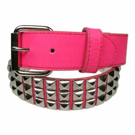 Ceinture cloutée rose