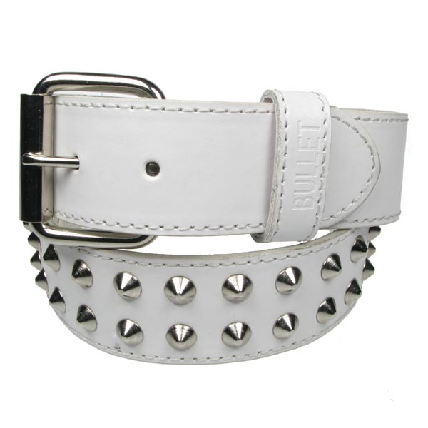 Ceinture cloutée blanche