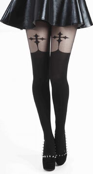 Collants gothiques 'gothic cross'