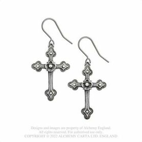 Boucles d'oreilles ALCHEMY GOTHIC 'Gothic Devotion Crosses'