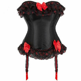 Corset gothique noir et rouge