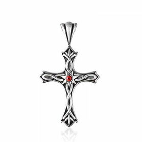 Croix gothique en acier inoxydable
