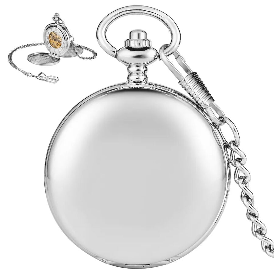 Montre à gousset rétro chromée
