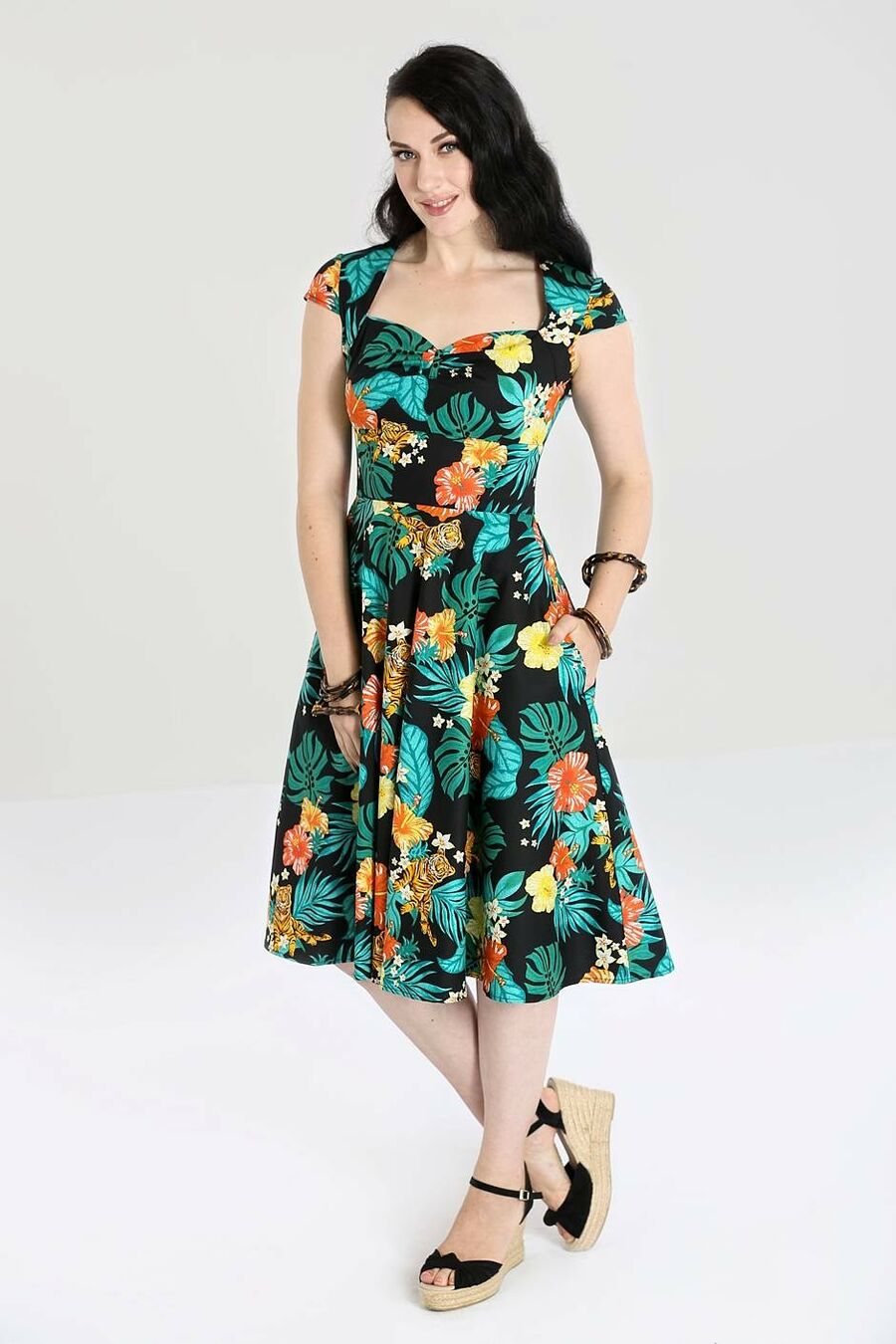 Longue Robe Pin Up R 233 Tro Noire Ann 233 Es 50 Hell Bunny