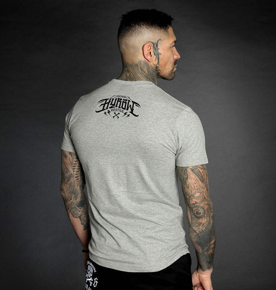 photo n°2 : T-shirt gris HYRAW 'death awaits'