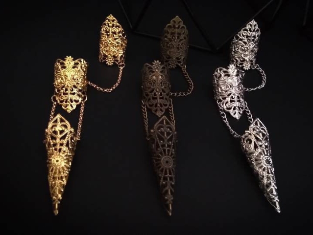 photo n°4 : Bague armure gothique 'rake'