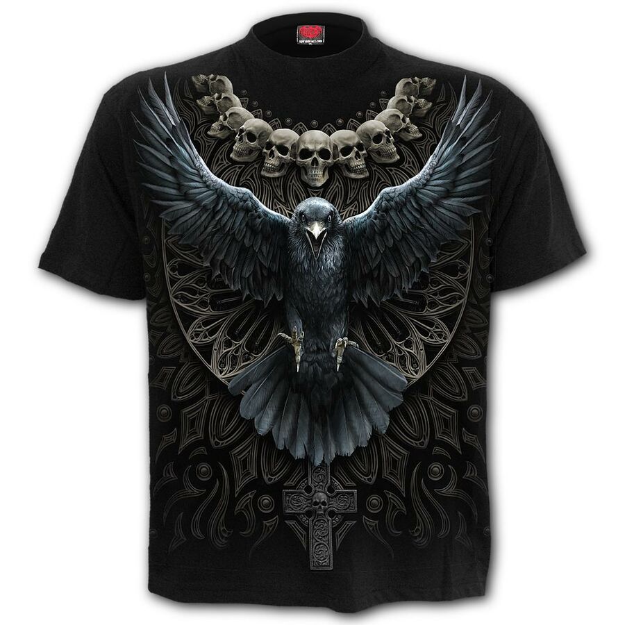 T-shirt Homme Social Collision – Gothique Grunge – Noir, Manches Courtes, Taille M