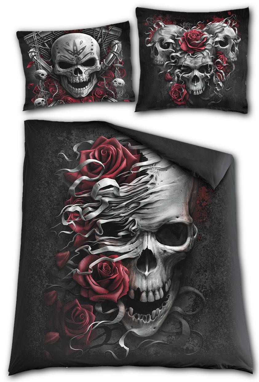 photo n°2 : Parure de lit SPIRAL 'skull n' roses'
