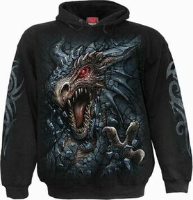 Sweat capuche dark wear SPIRAL 'Dragon's Lair'