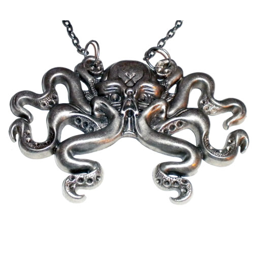 Collier horror style Kreepsville 666 'octoskull'