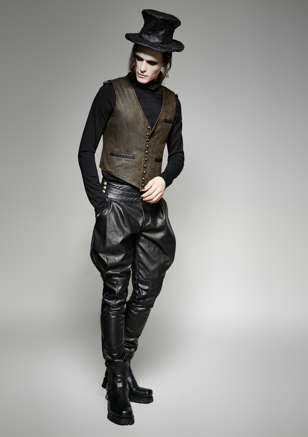 Pantalon Gothique Steampunk Homme - Style Victorien Déguisement - Coupe Ajustée Avec Boucles Réglables