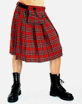 Kilt BLACK PISTOLS 'red tartan'