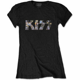 T-shirt officiel femme KISS 'Logo Diamante'