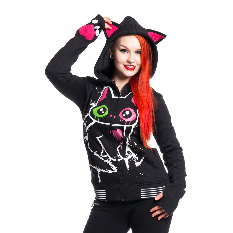 Veste zippée CUPCAKE CULT 'Kitty Mase'