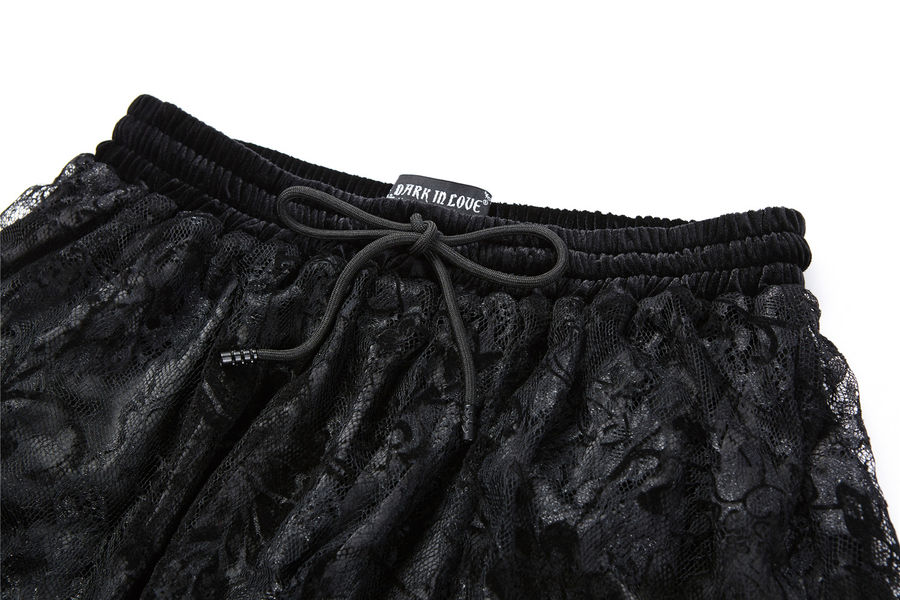 Jupe Velours Noir Vintage Années 90 - Style Gothique Grunge - Taille M - Occasion Bon état