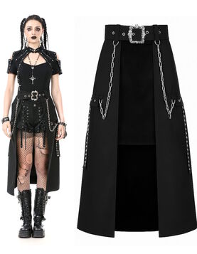 Surjupe Gothique 'Rebel Chain Skirt' - Dark in Love