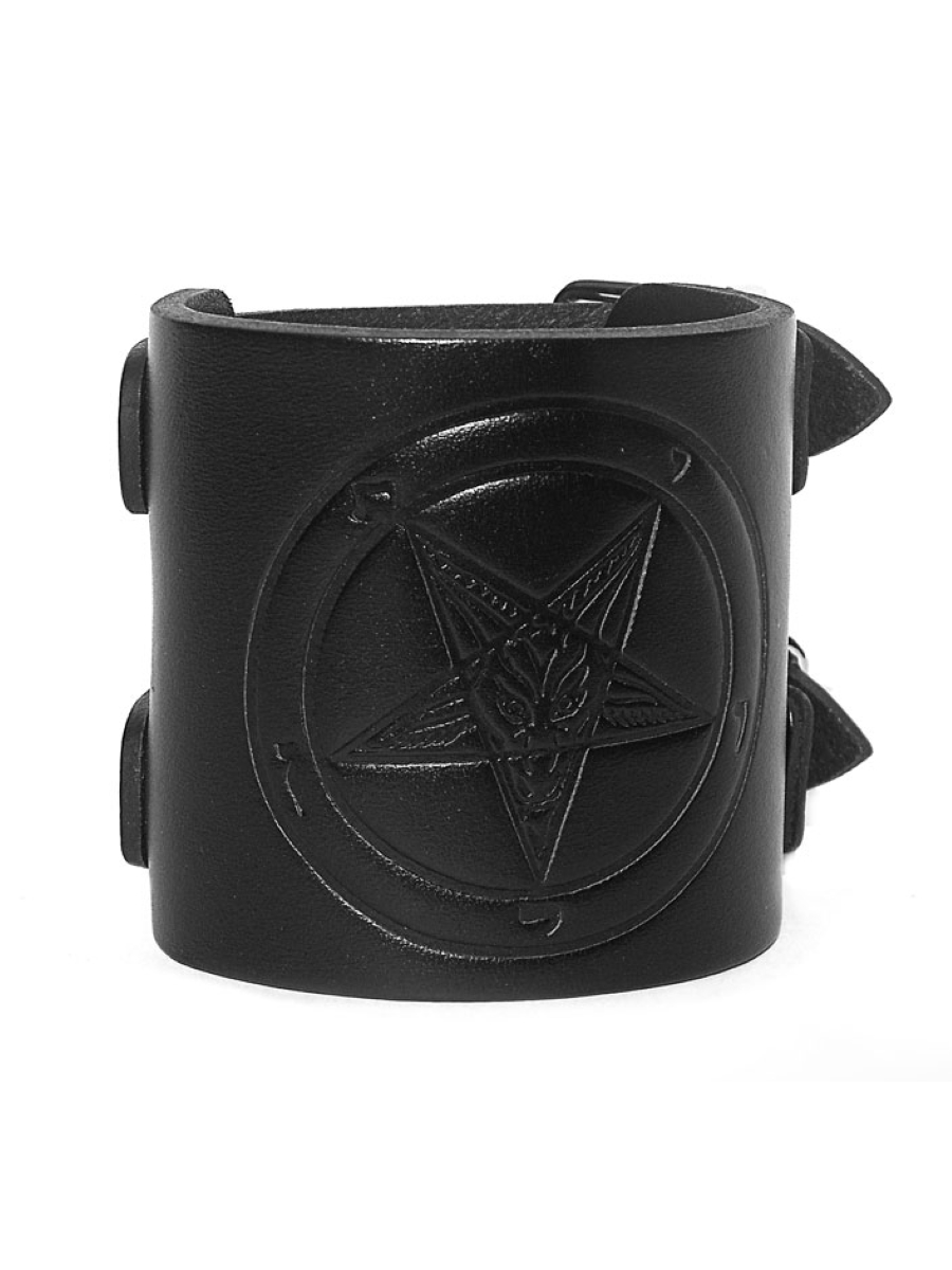 Bracelet de force cuir BAPHOMET