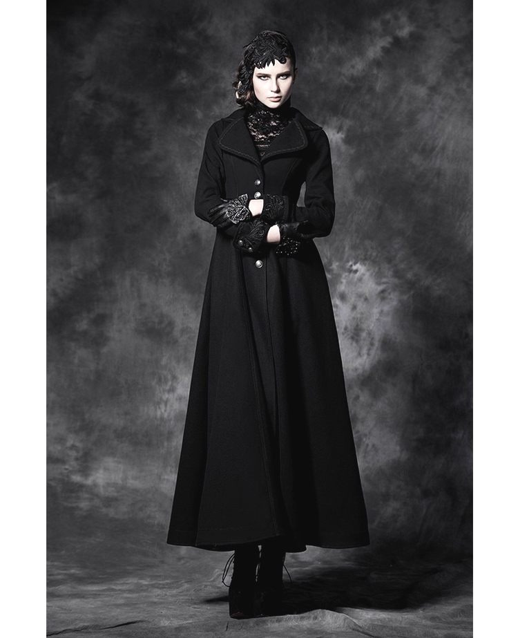 grand manteau noir femme