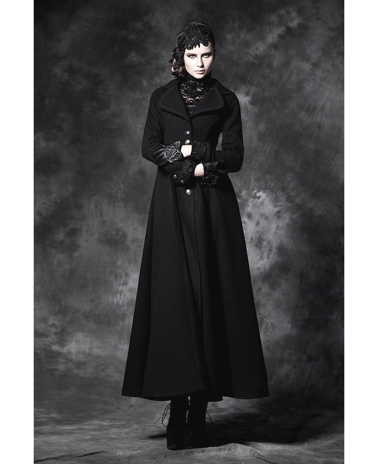 long manteau noir femme