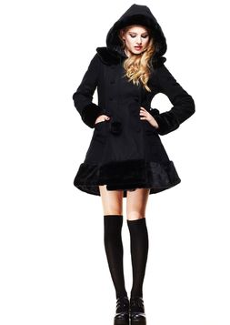 Manteau gothique lolita noir HELL BUNNY