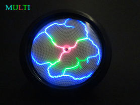 Masque à gaz cyber-gothique plasma lumineux