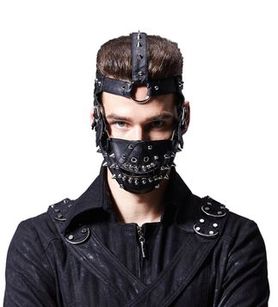 Masque gothique en simili cuir noir 'Hannibal'