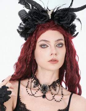 Choker Gothique Dentelle & Cha&icirc;nes - Dark in Love