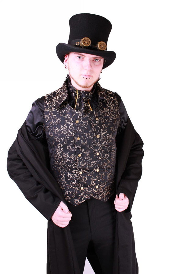 Costume de la Renaissance - Bleu - XXL - Gilet gothique Steampunk