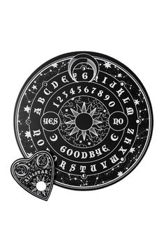 Set de table forme original Planche ouija noir et blanc - TenStickers