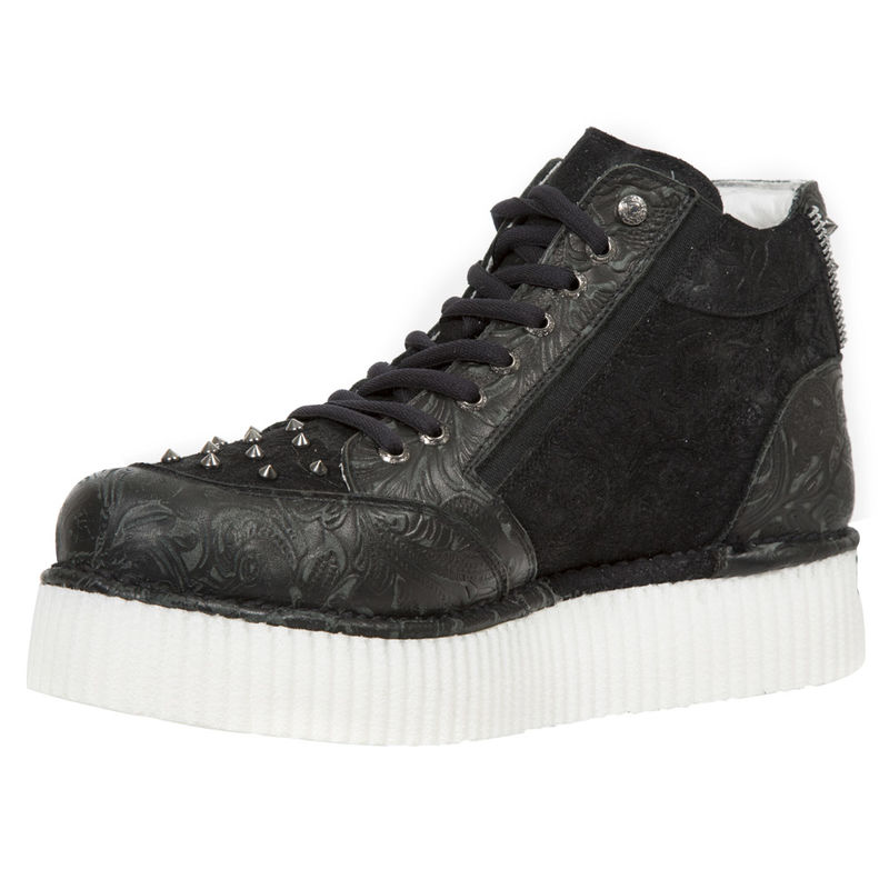 Baskets noires en cuir New Rock