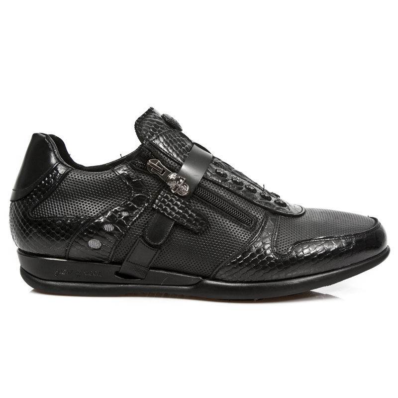 Chaussures hommes en cuir noir New Rock M.HY028S1
