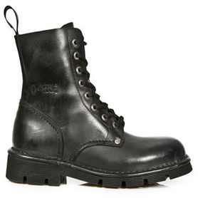 Bottes Rangers New Rock M-NEWMILI084-S1 - Cuir Noir